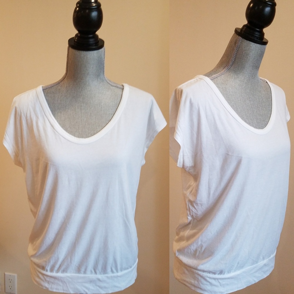 Basic white slouchy tee